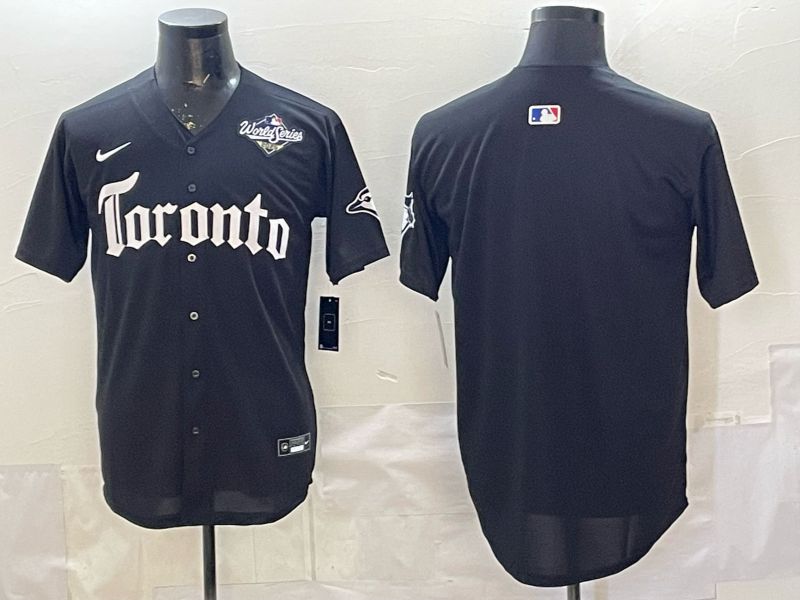 Men 2026 Toronto Blue Jays Blank Black 5th generation Joint Name Nike MLB Jersey style 05
